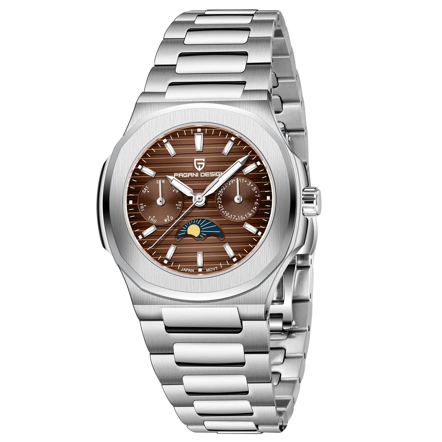 Women'S Watches Luxury Quartz Watch for Women Multifunctional Chronograph Moon Phase Automatic Date Ladies Watchsss