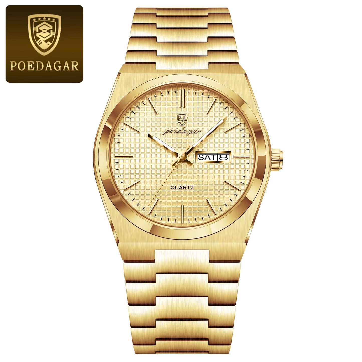 Luxury Original Man Watch Waterproof Stainless Steel Luminous Men'S Wristwatch Date Week Quartz Fashion Watches for Men