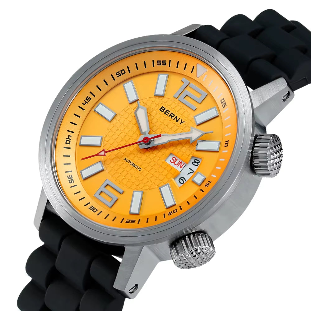 20ATM Diver Automatic Mechanical Watch for Men Super Luminous Waterproof Swimming Dive Wristwatch Sapphire Self Winding