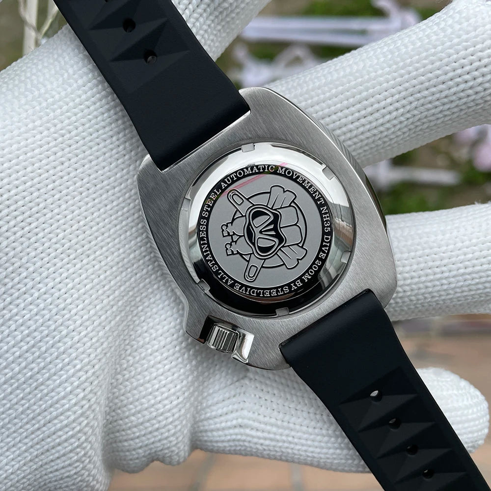 SD1970  Brand 44MM AR Coating Sapphire Glass 200M Waterproof Turtle Men NH35 Automatic Dive Watch with Ceramic Bezel