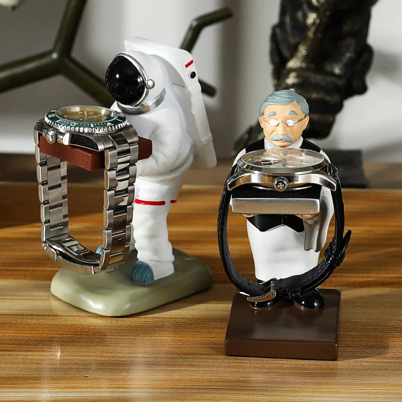 New Watch Holder Astronaut Watch Resin Crafts Watch Storage Box Case Fashion Watch Display Box Living Room Decorations