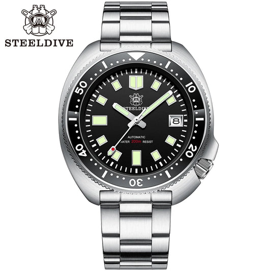 SD1970  Brand 44MM AR Coating Sapphire Glass 200M Waterproof Turtle Men NH35 Automatic Dive Watch with Ceramic Bezel