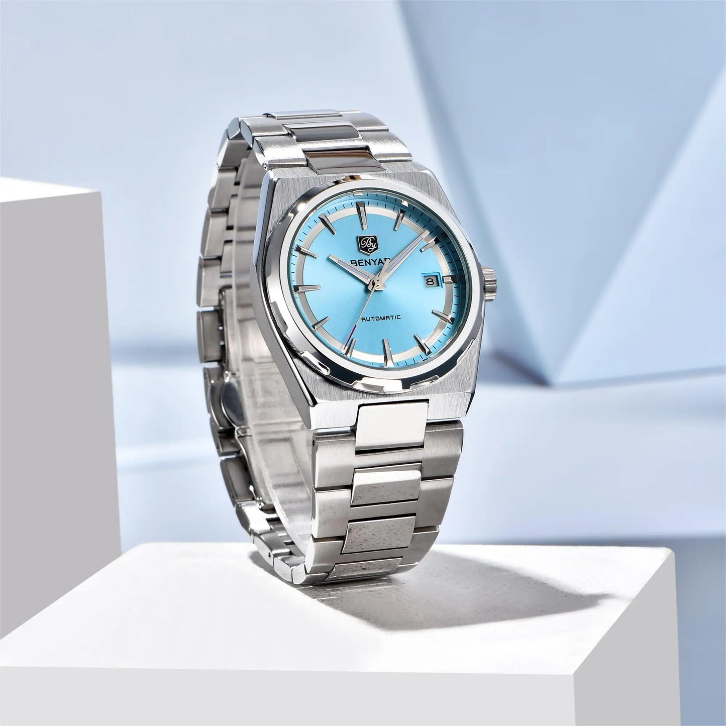 Watch Mechanical Wristwatch Stainless Steel Brand Watches Fashionable with Calendar Watch for Men BY5203