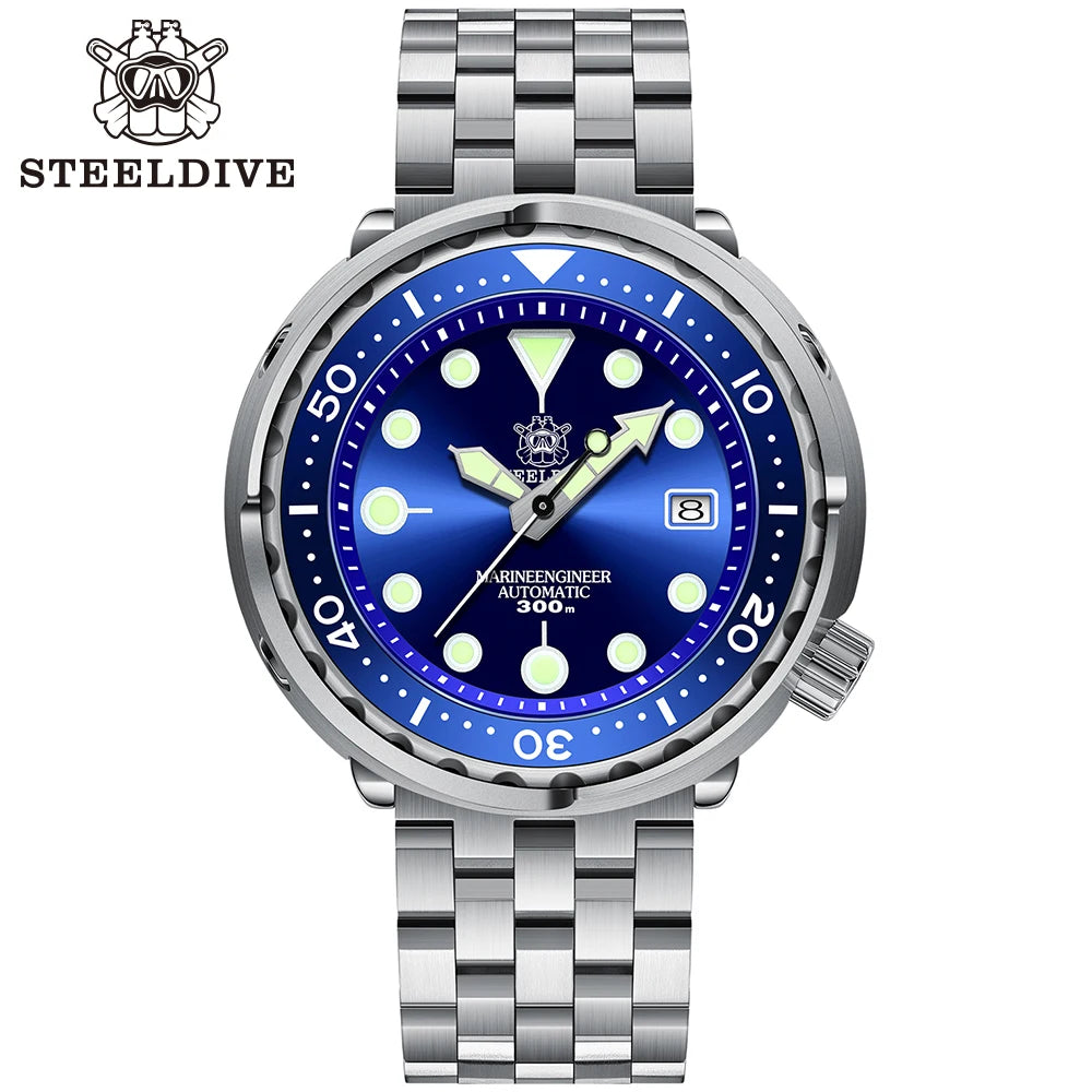 SD1975 Black Dial Ceramic Bezel 30ATM 300M Waterproof Stainless Steel NH35 Tuna Mens Dive Watch