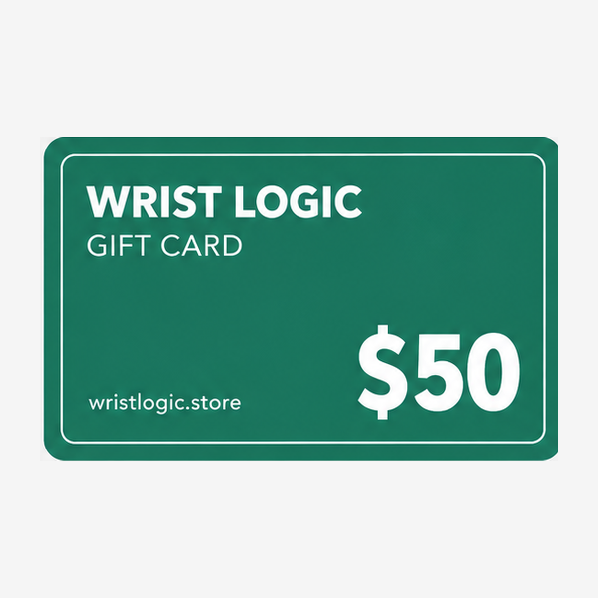 Wrist Logic $50 watch gift card, emerald green