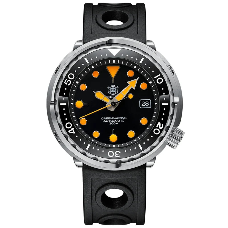 Bold Colour Statement — STEELDIVE SD1975T Upgraded Dial Automatic Shrouded Diver, Ceramic Bezel, 300M Water Resistant [Colour Options & Strap]